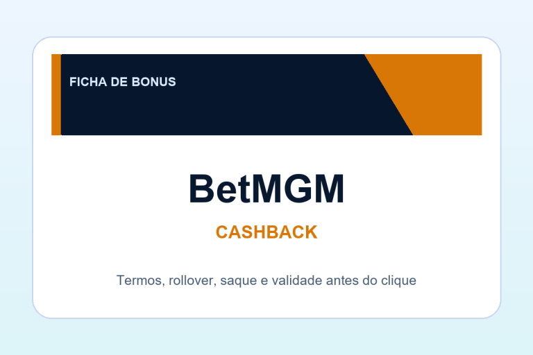 cashback BetMGM: ficha SafeCasinoCompare Brasil