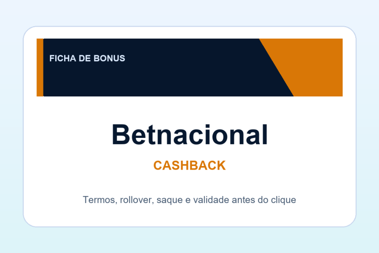 cashback Betnacional: ficha SafeCasinoCompare Brasil