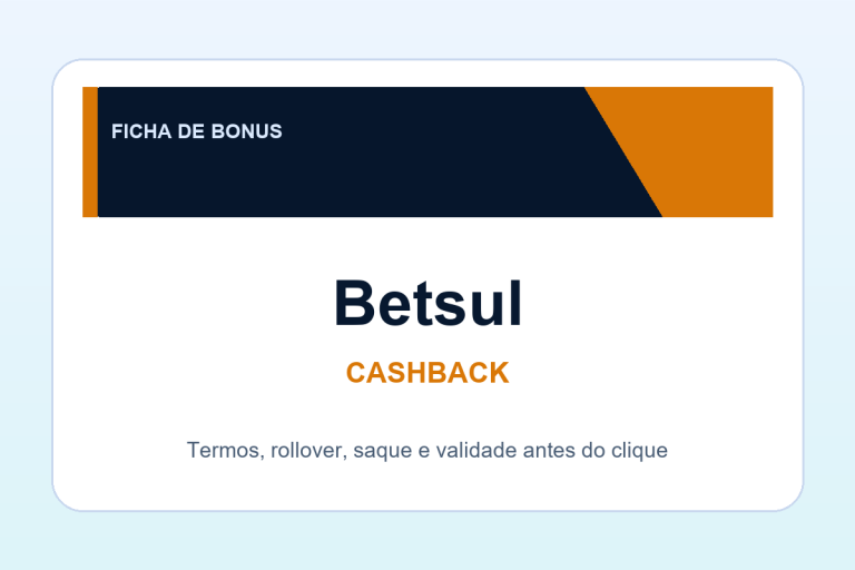 cashback Betsul: ficha SafeCasinoCompare Brasil