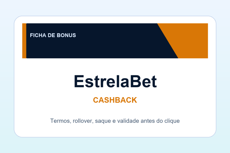 cashback EstrelaBet: ficha SafeCasinoCompare Brasil