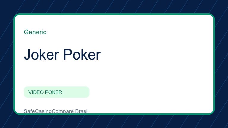 Joker Poker jogo grátis: imagem editorial do perfil no SafeCasinoCompare