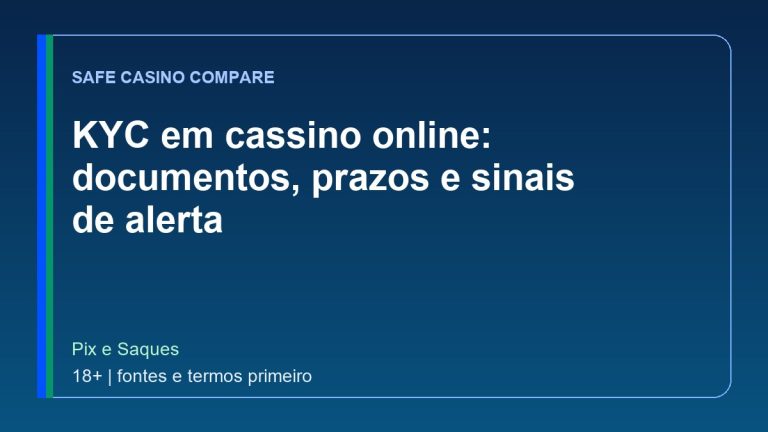 KYC em cassino online: documentos, prazos e sinais de alerta