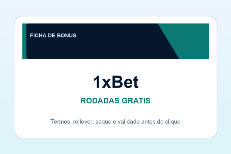 rodadas gratis 1xBet: ficha SafeCasinoCompare Brasil