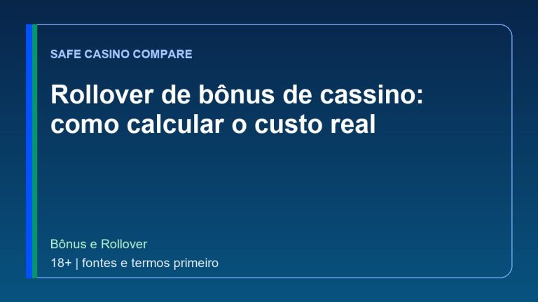 Rollover de bônus de cassino: como calcular o custo real