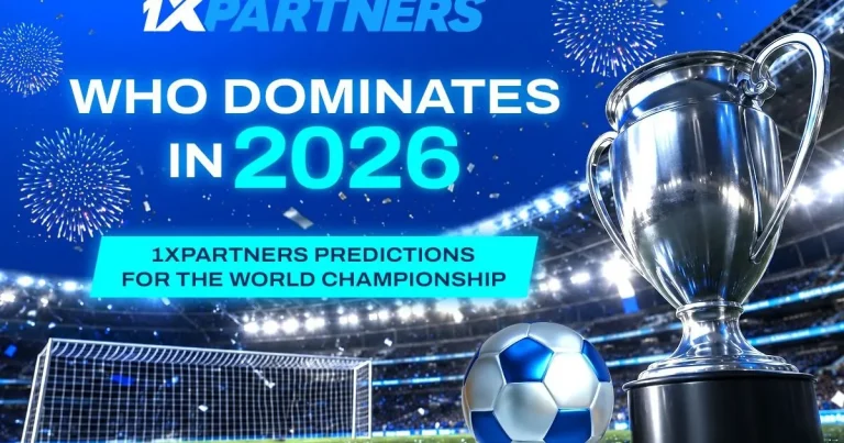 Um estádio de futebol lotado com a silhueta de um globo terrestre ao fundo, simbolizando o alcance global do Fórum Mundial de Futebol 2026.