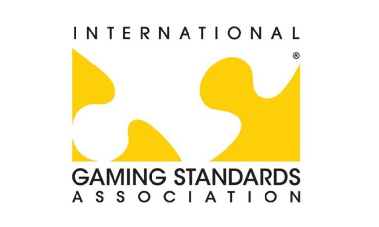 Logotipo da IGSA com elementos de tecnologia e conexão, simbolizando padrões globais de jogos.