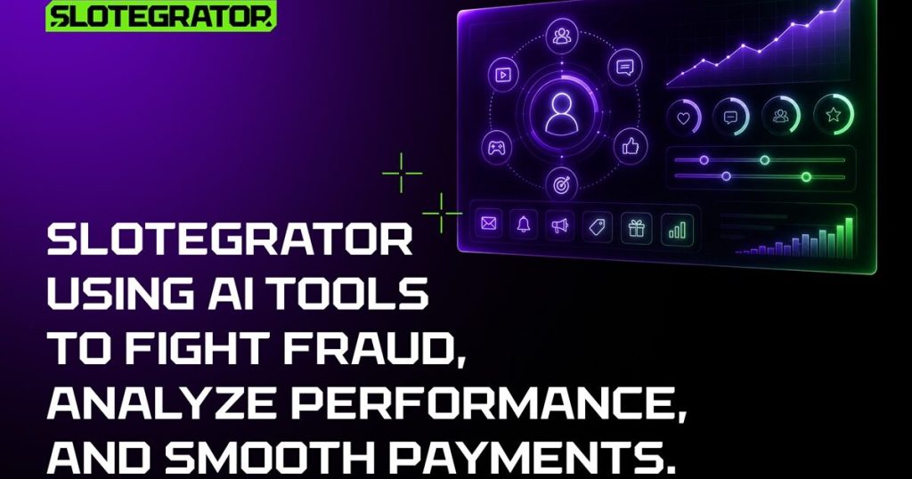 Um gráfico futurista mostrando dados sendo analisados por inteligência artificial, com ícones de segurança e pagamentos ao redor.