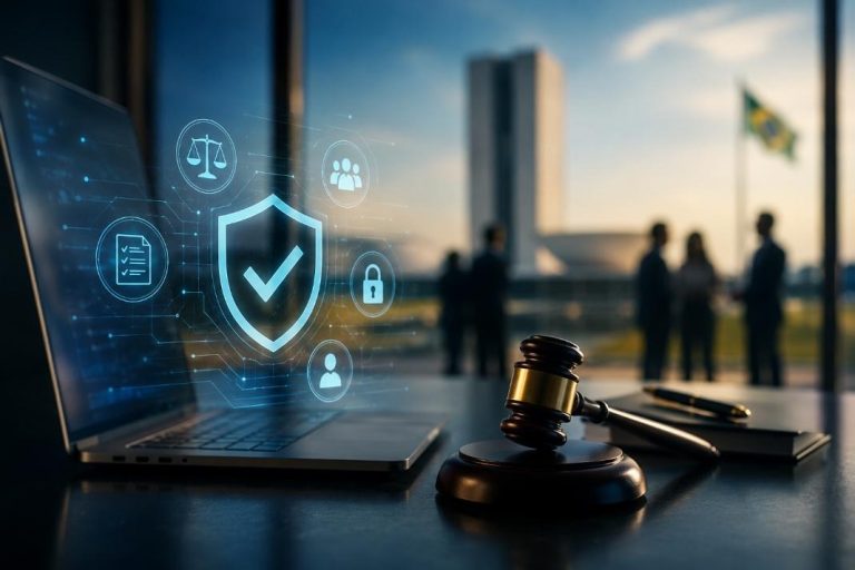 Profissionais discutindo a regulamentação de iGaming no Brasil em um evento