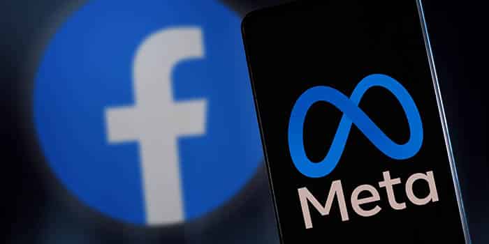 Logo da Meta sobreposto a ícones de plataformas de redes sociais e símbolos de jogos de azar, ilustrando a controvérsia dos anúncios ilegais.