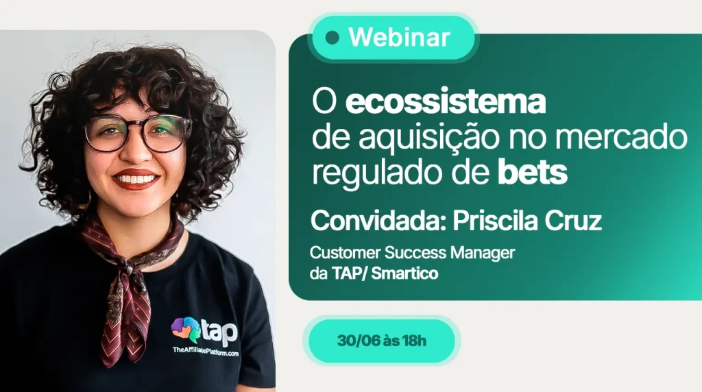 Profissionais discutindo aquisição de usuários em um webinar online sobre o mercado de apostas regulado no Brasil.