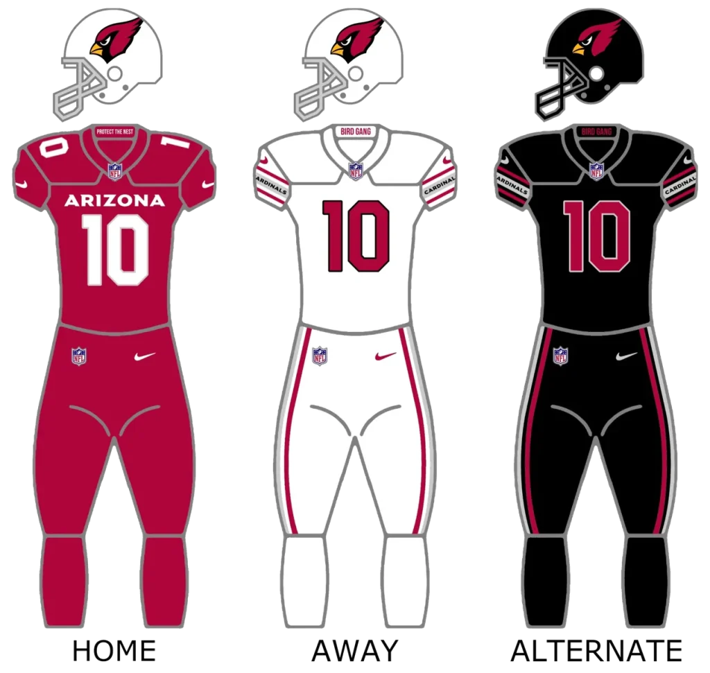 Logo da NFL e capacete do Arizona Cardinals, representando o contexto da notícia sobre apostas.