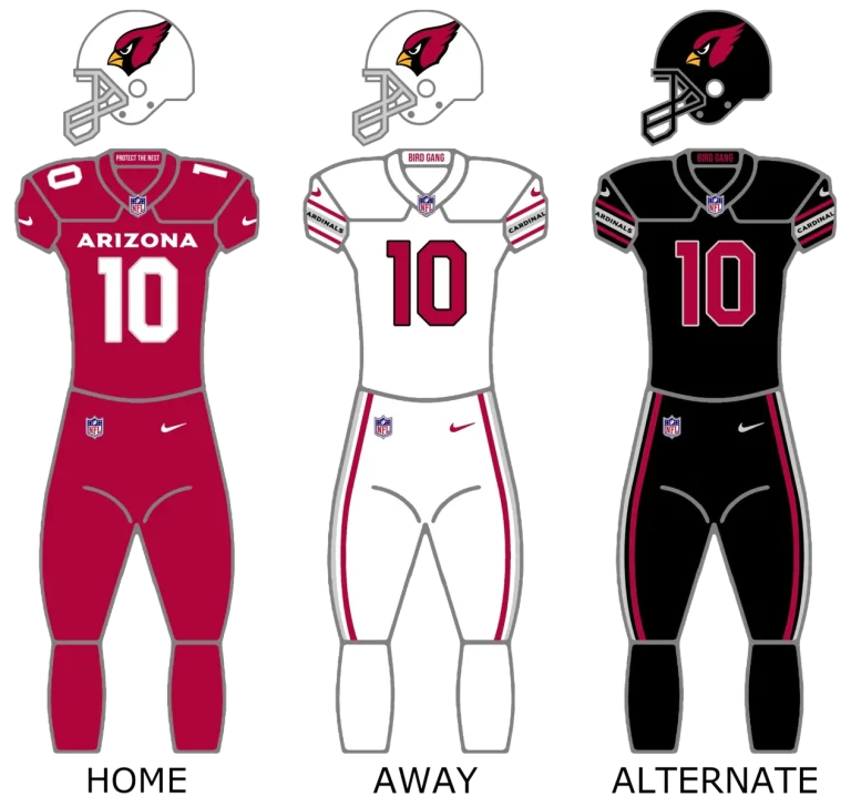 Logo da NFL e capacete do Arizona Cardinals, representando o contexto da notícia sobre apostas.