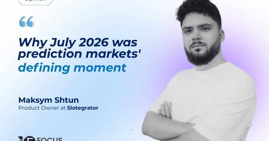 Linha do tempo de julho de 2026 com os dois marcos dos mercados de previsão: recorde de US$ 50 bilhões na Copa do Mundo e a primeira licença específica criada em Gibraltar