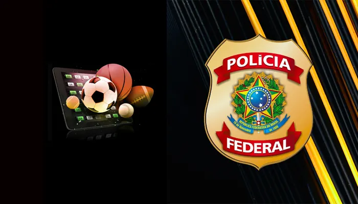 Agentes da Polícia Federal cumprindo mandados durante a Operação Véu de Maia contra lavagem de dinheiro em apostas ilegais.