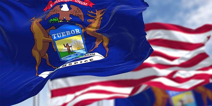Fachada do tribunal de Ingham County, Michigan, onde foi julgada a ação contra a plataforma Kalshi